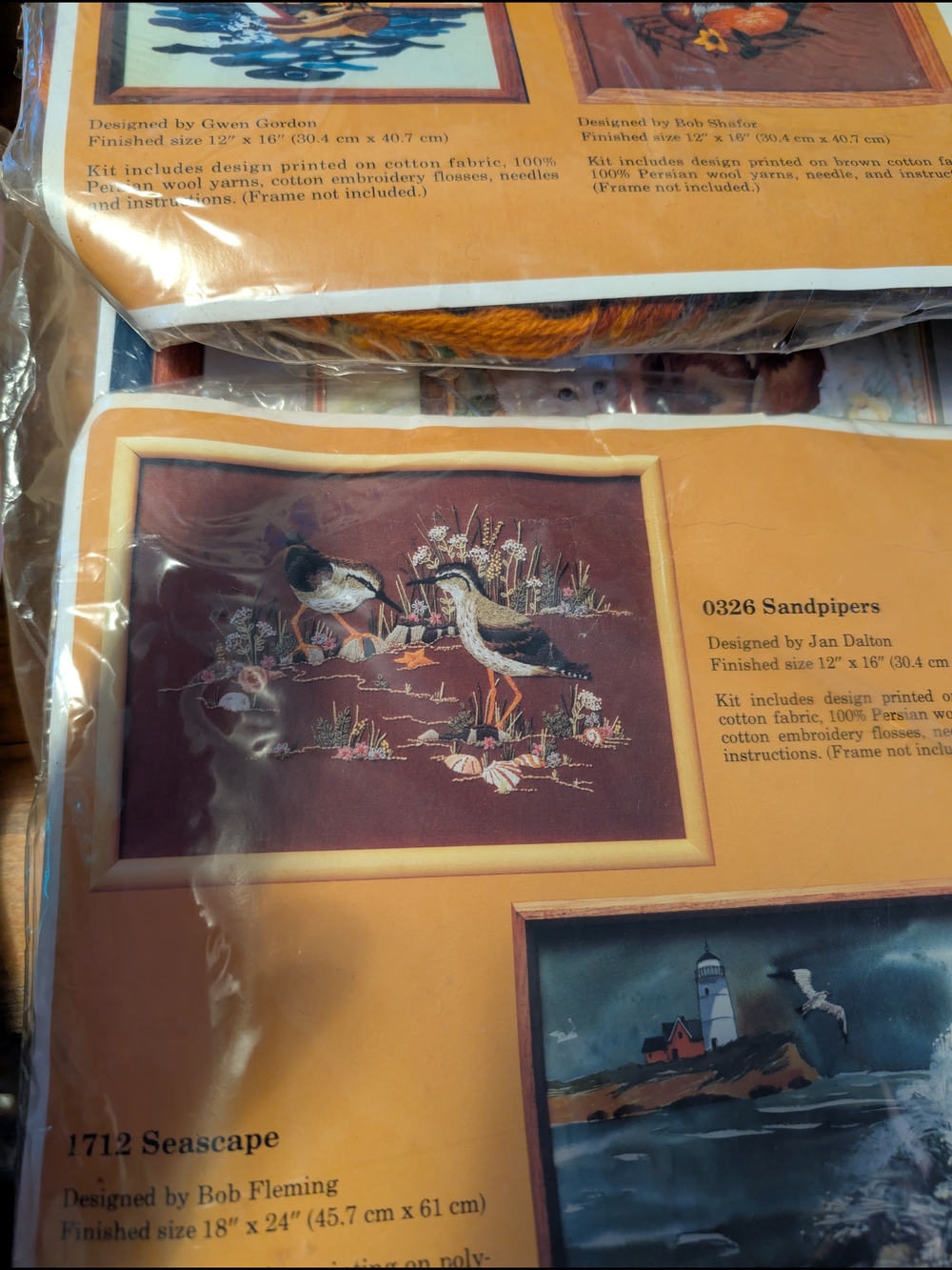The Creative Circle Sandpipers Embroidery Wall Art Kit - Brown